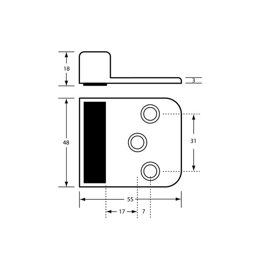 101C Door Bumper in Antimicrobial