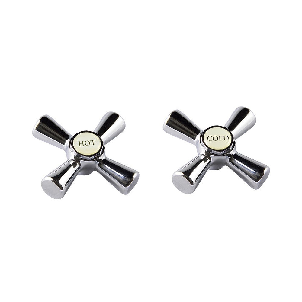 Old Kent Tap Handles & Buttons — Chrome Plated, Pair