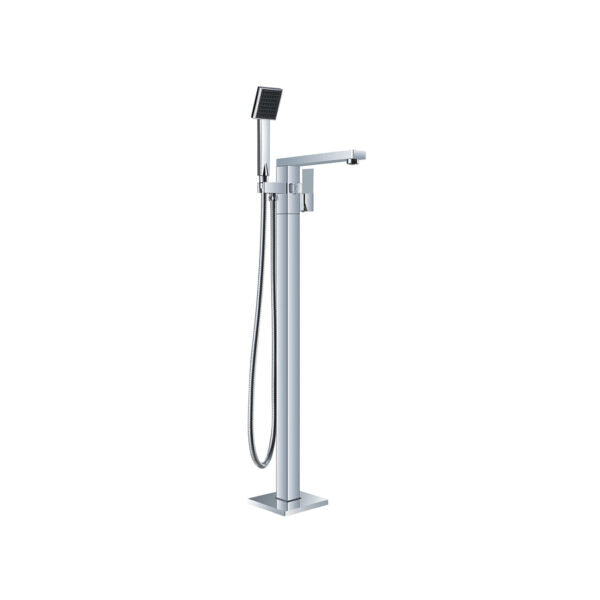 Square Floormount Mixer With Handshower