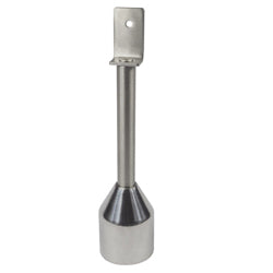 Single Fix Foot Assembly in Satin Stainless Steel - Multiple Sizes