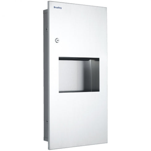 Contemporary Series Surface Mounted Towel and Waste Receptacle Stainless steel