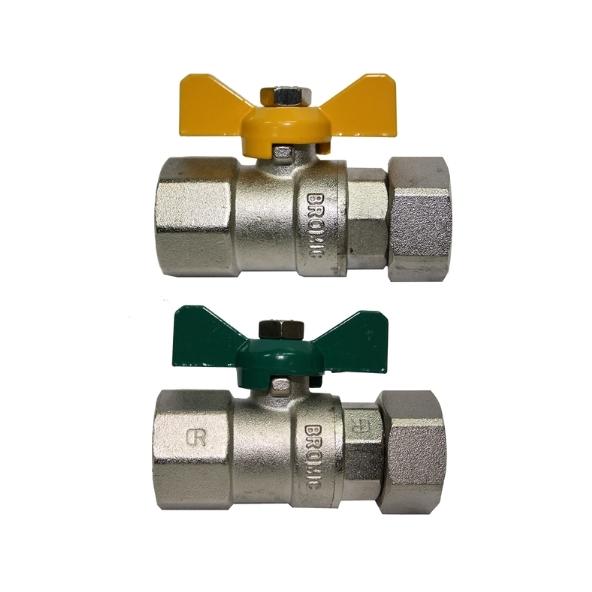 Hot Water Ball Valve Kit for Gas & Water 20mm – Loose Nut - Brass – AGA & WaterMark Approved | Bromic