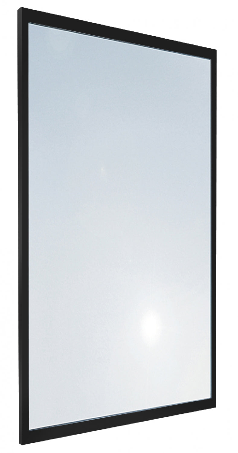 Glass Mirror with SS Angle Frame Matte Black