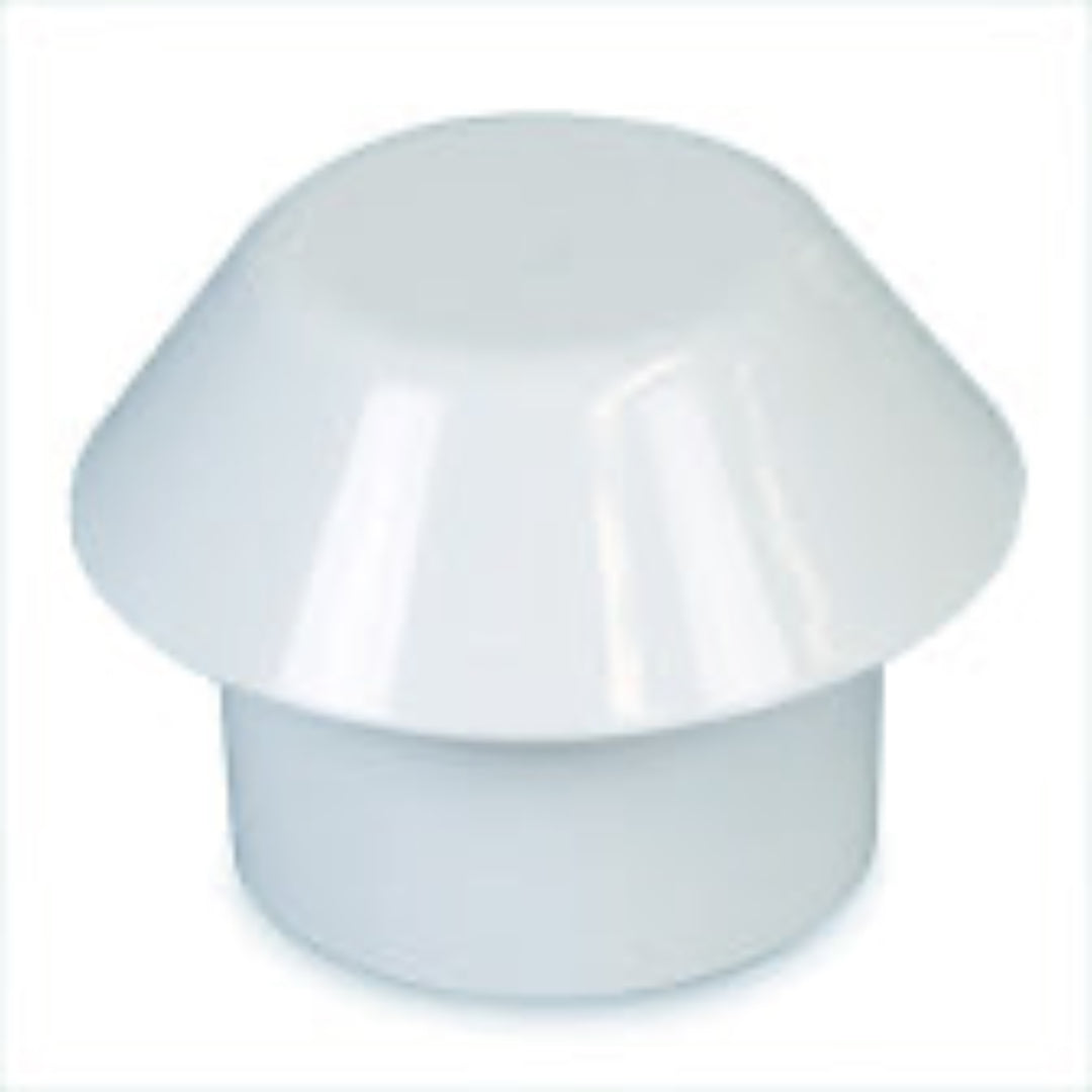 A white, solid-patterned, stainless steel mesh drain cover designed to prevent the entry of rainwater.