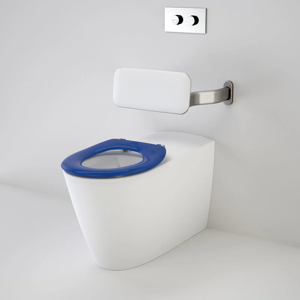 Care 800 Cleanflush® Invisi Series II® Wall Faced Suite with Backrest and Caravelle Care Single Flap Seat - Sorrento Blue (with GermGard®)