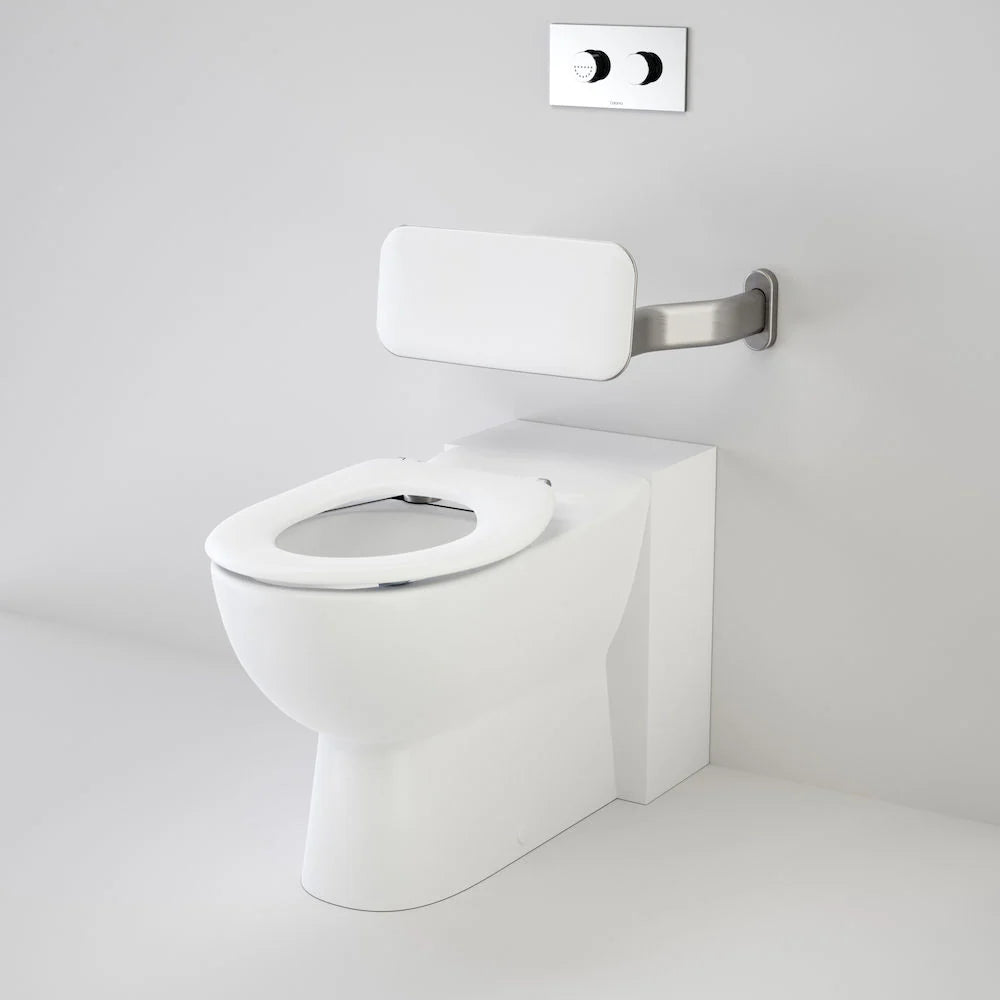 Leda Care Invisi Series II® Wall Faced Suite with Backrest and Caravelle Care Single Flap Seat - White