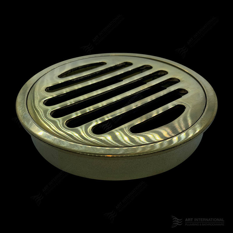 Brass Round Push In Floor Wastes