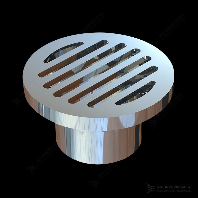 Brass Round Push In Floor Wastes