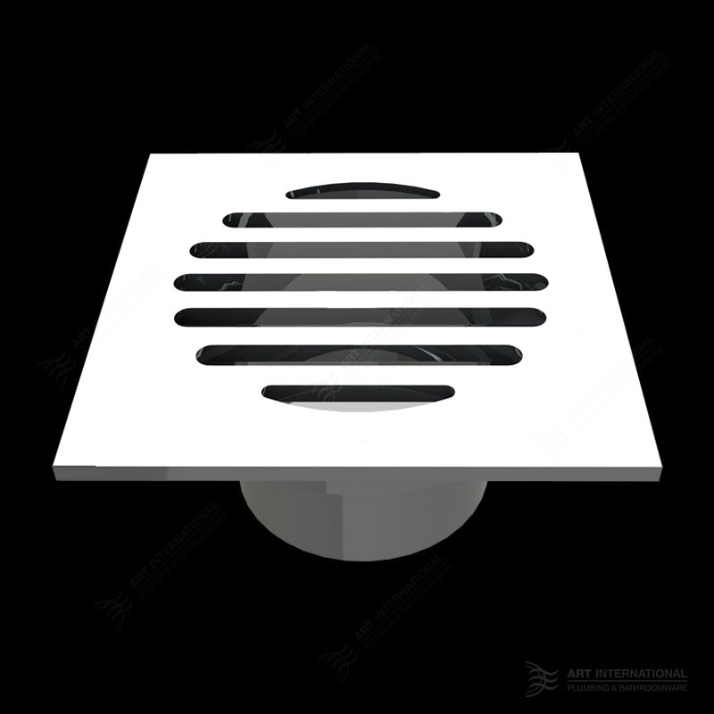 Brass Square Push In Floor Wastes