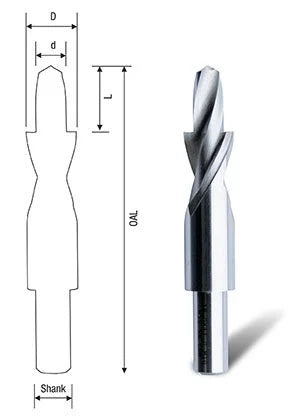 180 Degree Counterbore Drill for M3 Screws