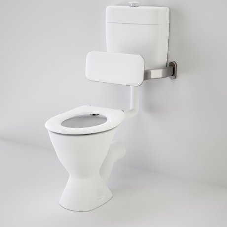 Care 100 V2 Connector (S Trap) Suite with Backrest and Caravelle Care Single Flap Seat - White