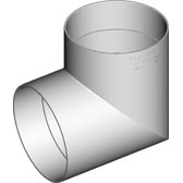 Downpipe Round Bend Female/Female 85 Degrees