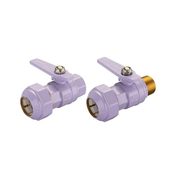 Water Meter Connection Kit - Lilac, 20mm x 25mm PE