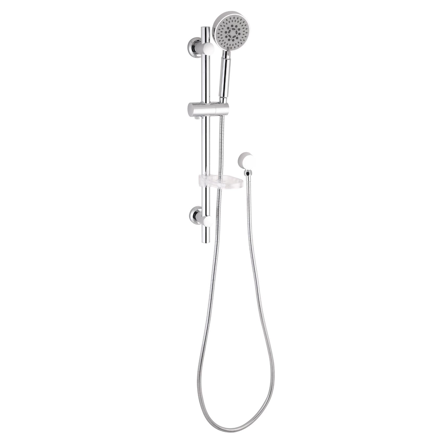 Chrome 5 Function Hand Shower on Rail