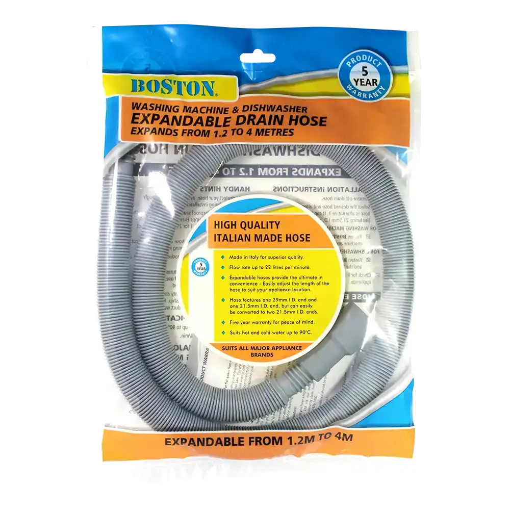 Washing Machine & Dishwasher Expanding Drain Outlet Hose 1.2m – 4m