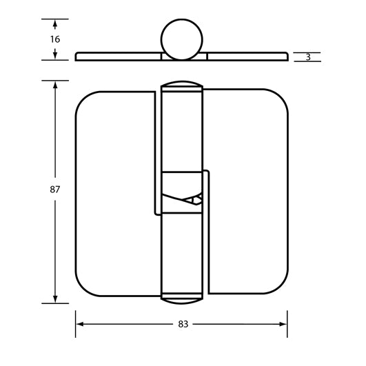 207C Gravity Hinge - Concealed Fix