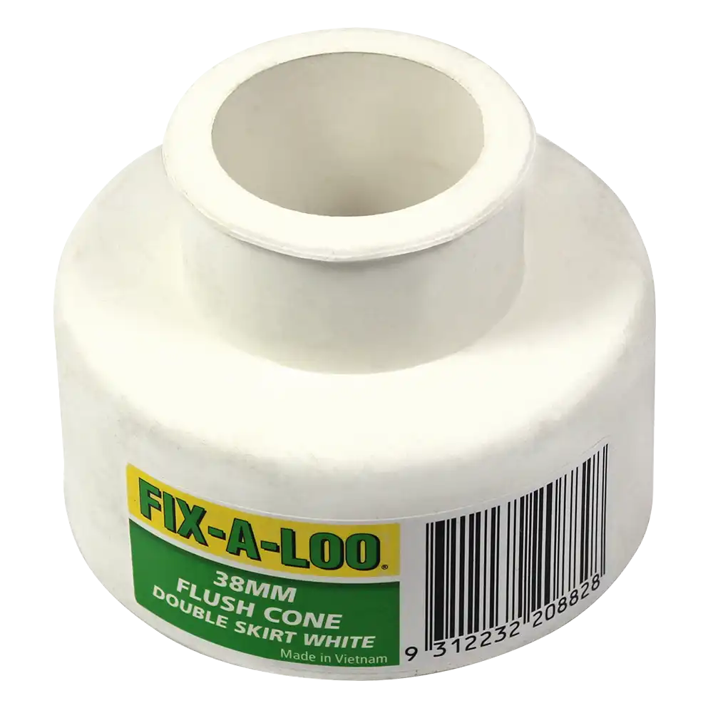 Flush Cone Double Skirt White 40mm