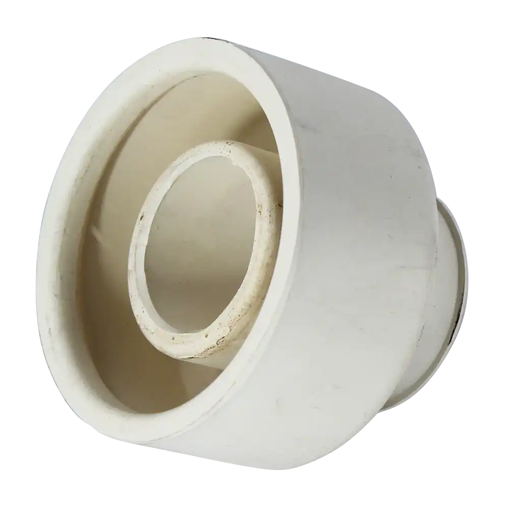 Flush Cone Double Skirt White 40mm