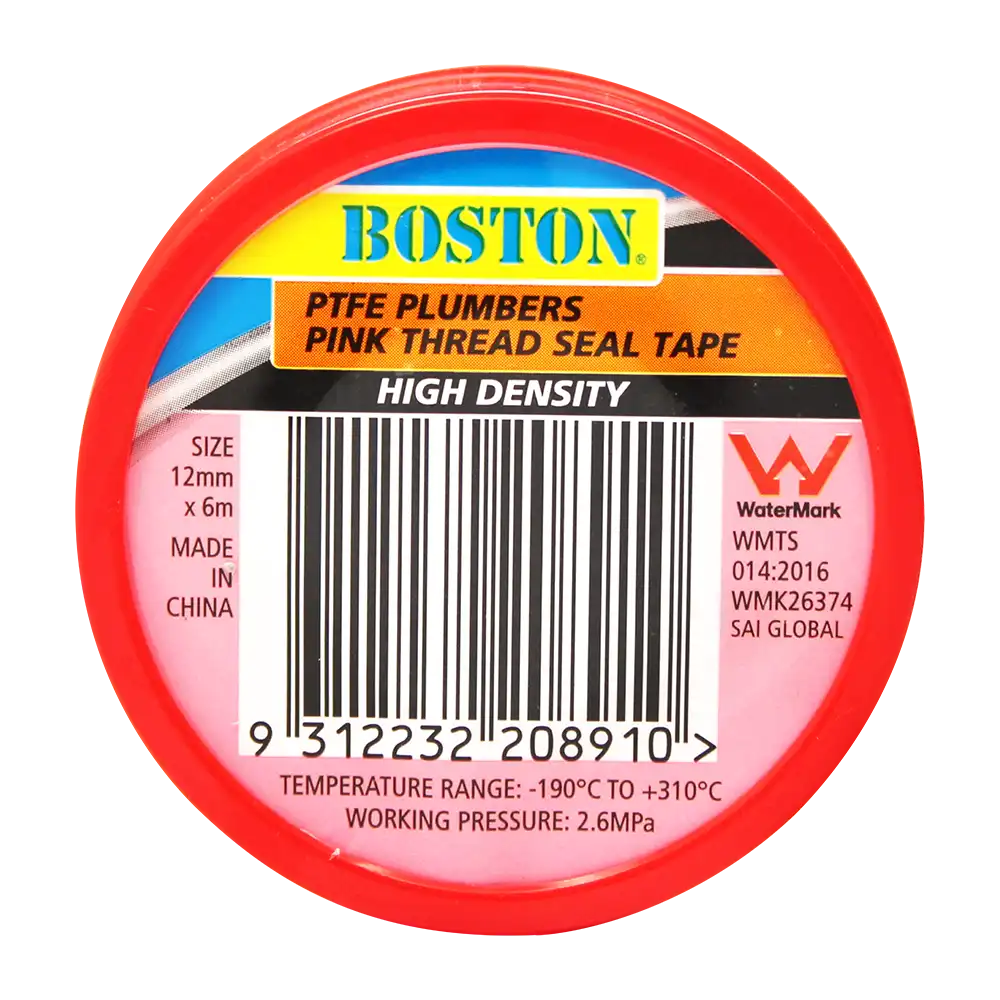 High Density Pink Thread Seal Tape 12mm x 6m