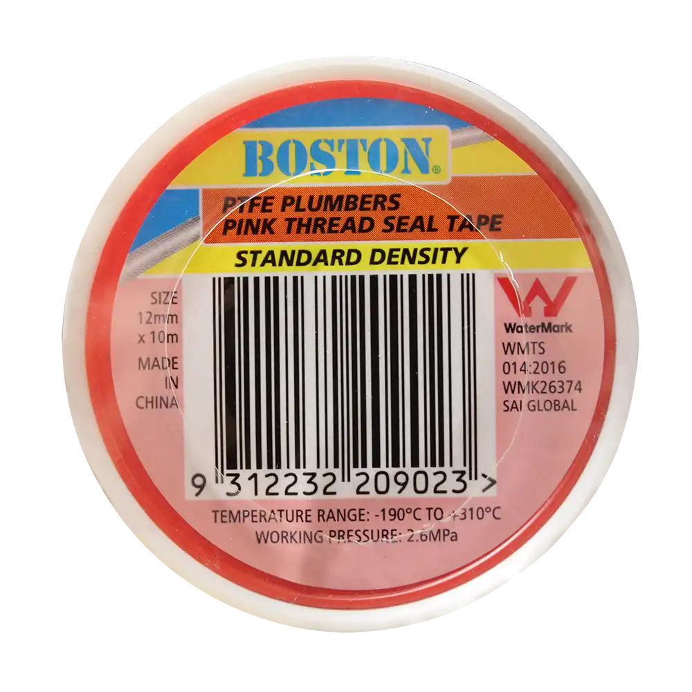 Standard Density Pink Thread Seal Tape 12mm x 10m