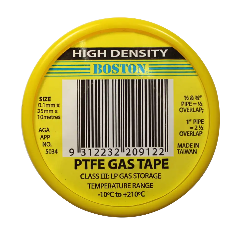 High Density Yellow Gas Thread Seal Tape 25mm x 10m