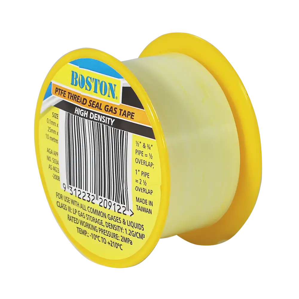 High Density Yellow Gas Thread Seal Tape 25mm x 10m