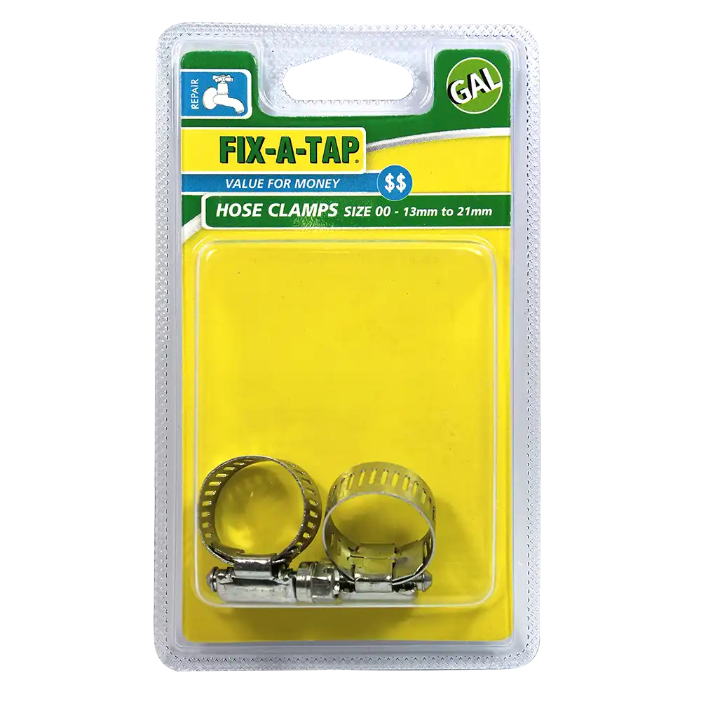 Hose Clamp – Galvanised No. 00 (13-21mm) Pack of 2