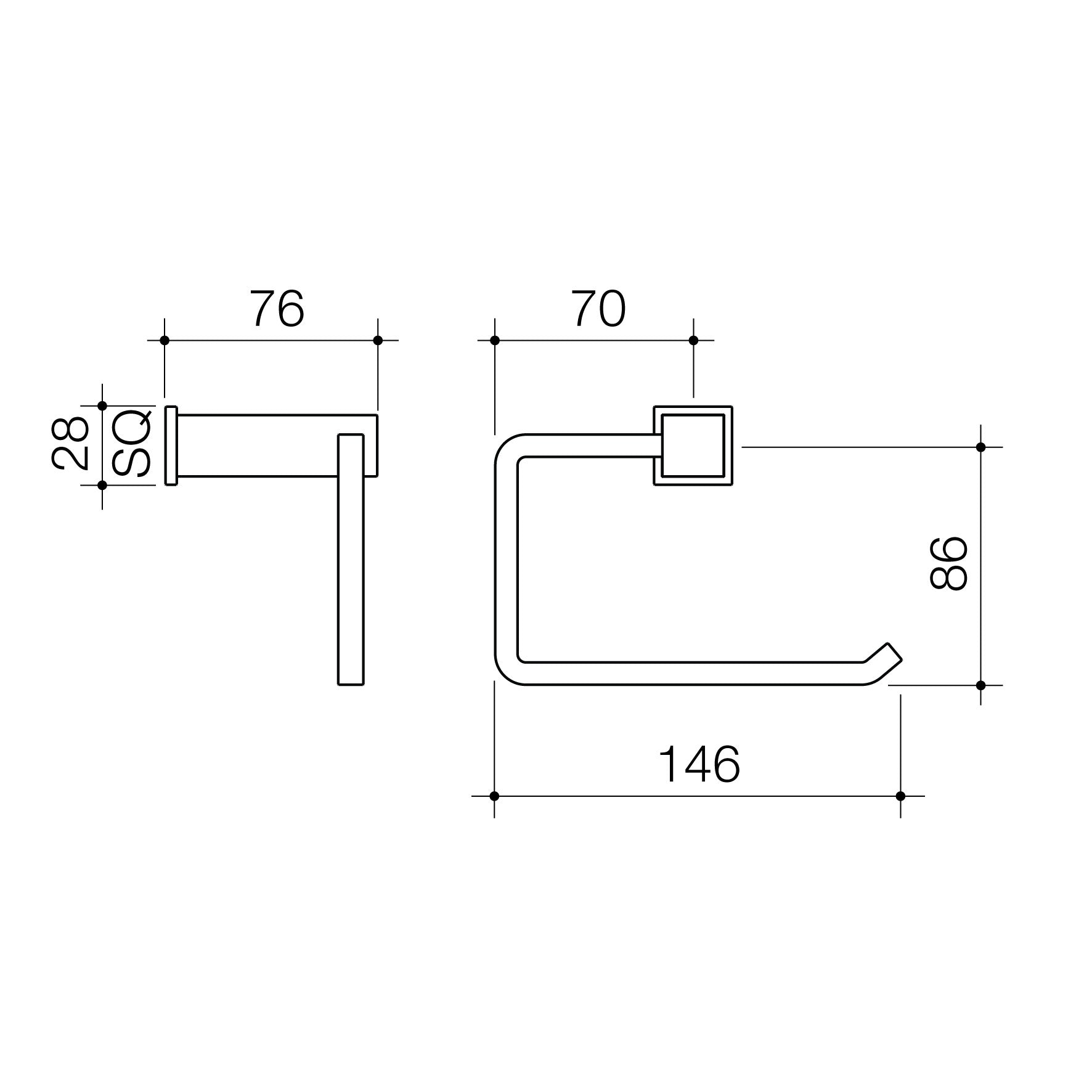 Quatro Toilet Roll Holder