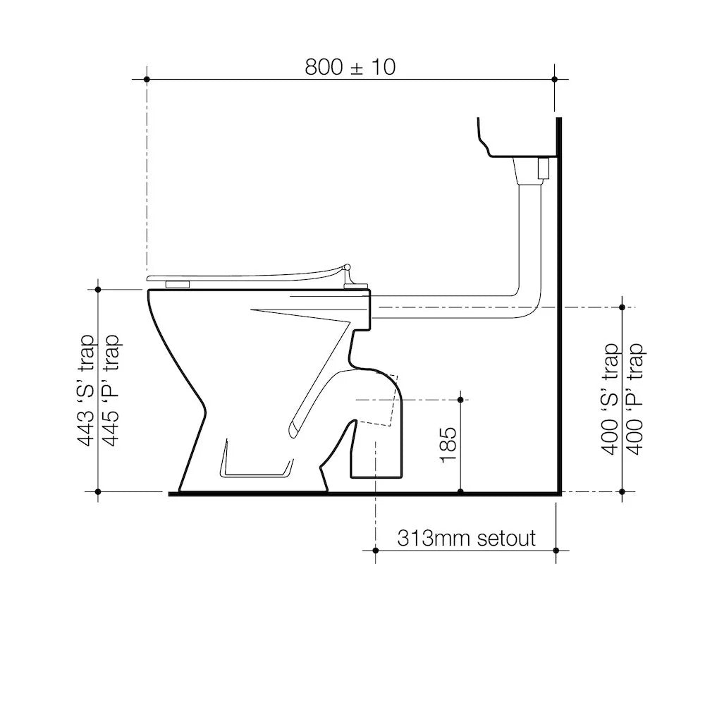 Concorde Care Connector Pan - S Trap