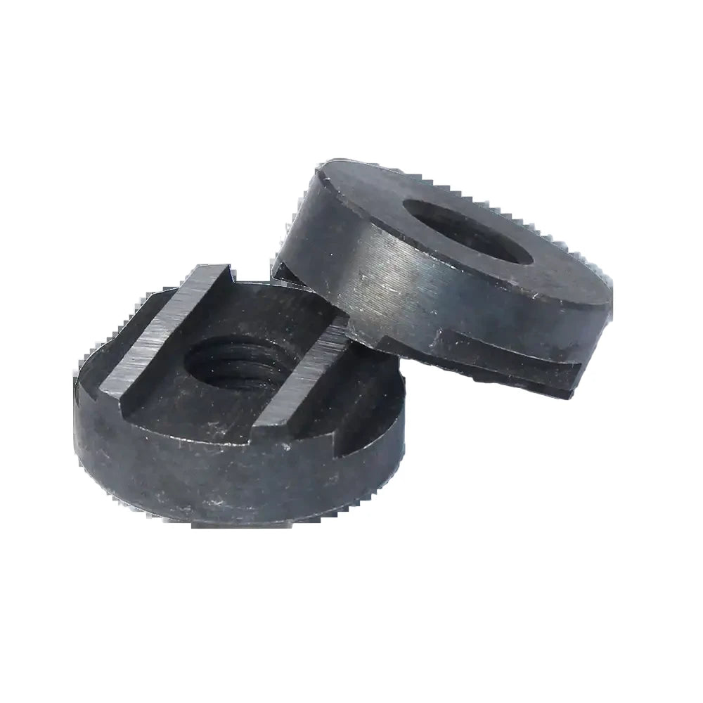 A black carbon steel cutting disc for a tap reseater tool.