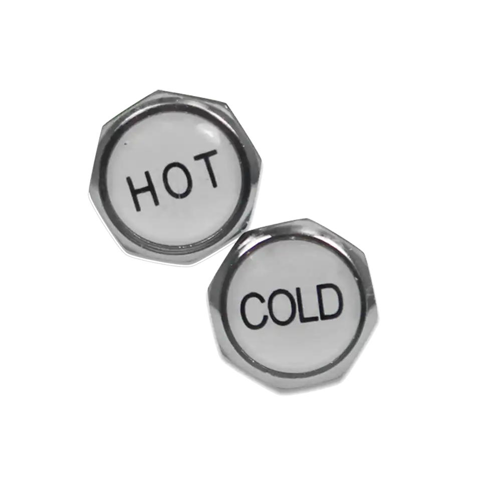 Tap Button Chrome Plated 19mm x 10mm Pack of 2