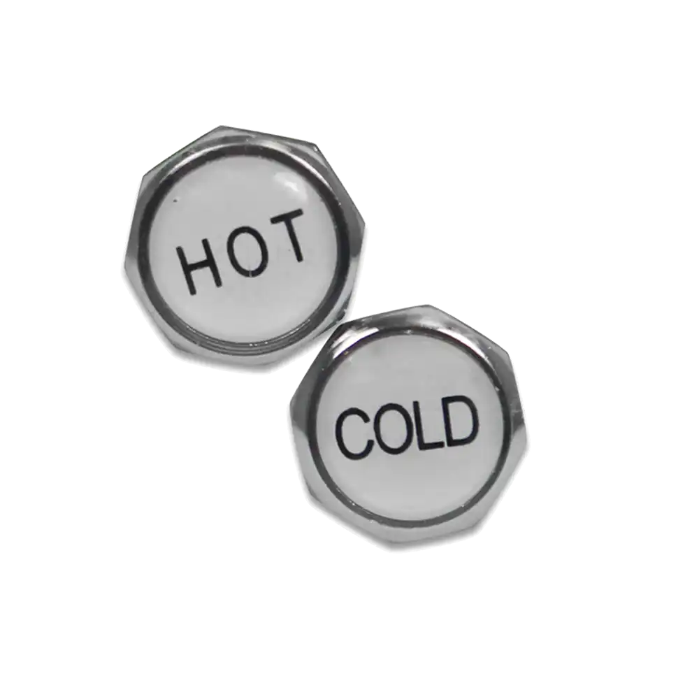 Tap Button Chrome Plated 19mm x 5mm Pack of 2