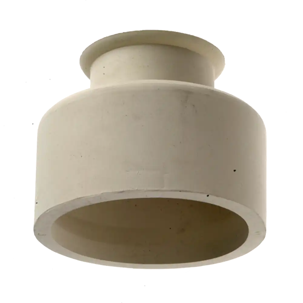 Flush Cone Single Skirt White 50mm