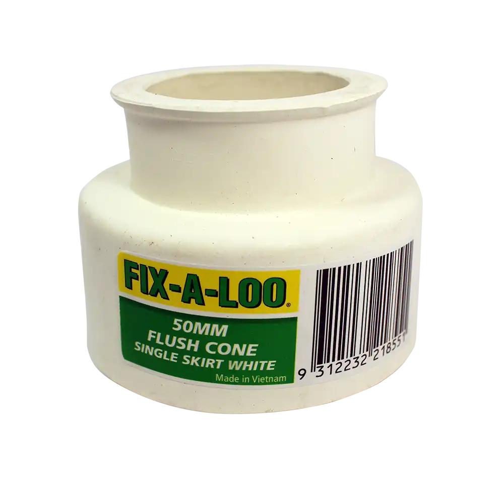 Flush Cone Single Skirt White 50mm