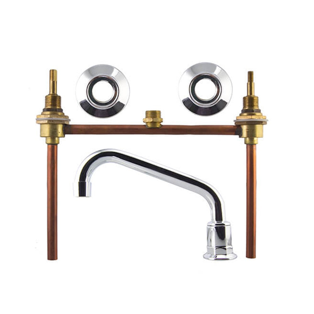 Hob Sink Set - With Spout, Less Handles, Chrome Plated, Lead Free