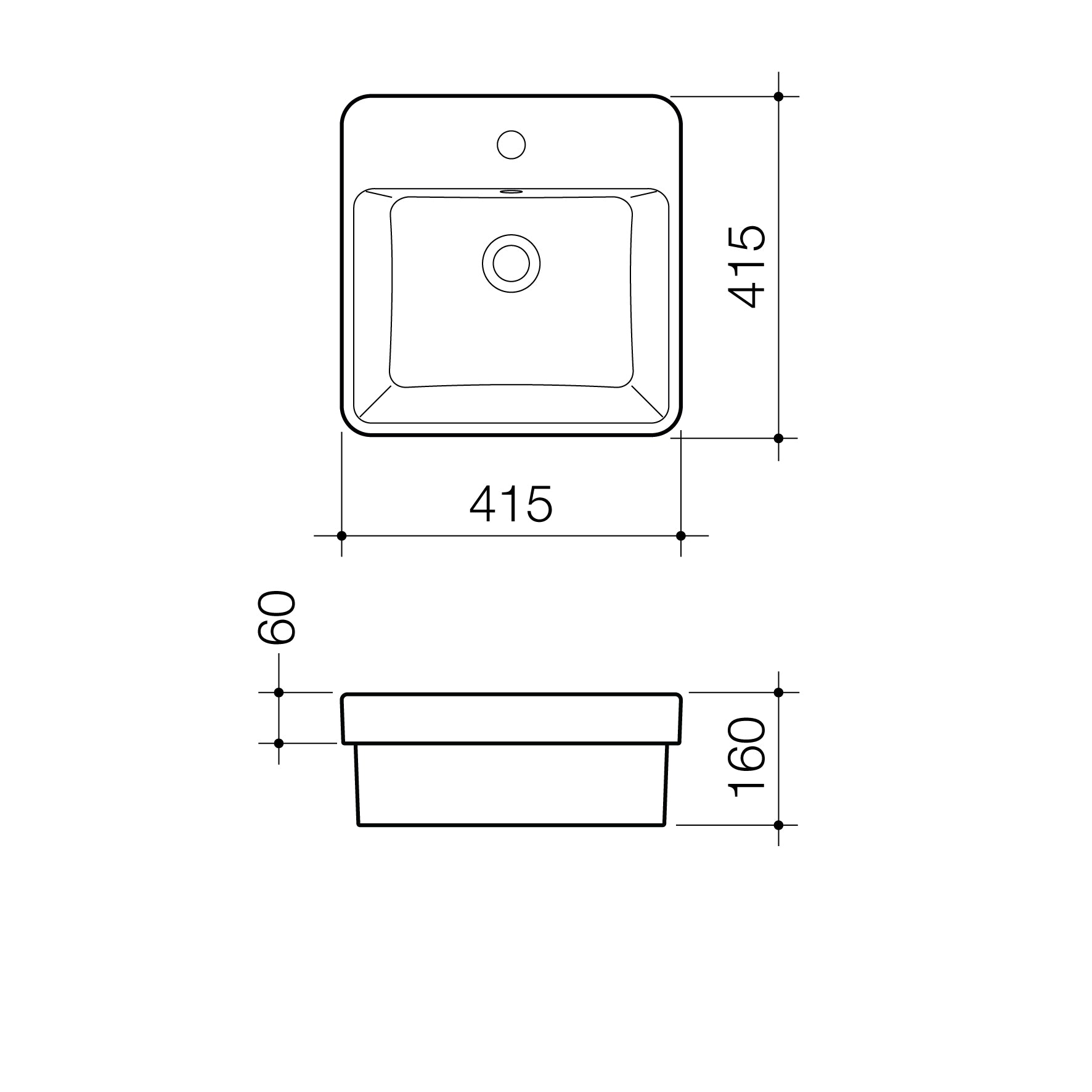 Carboni Seamless Inset Vanity Basin 1TH OF