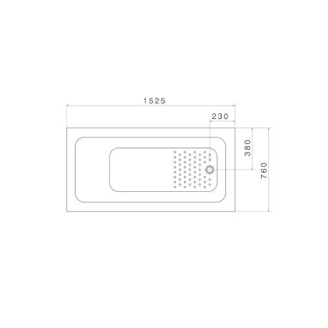 Vivas 1525 Island Bath (without Anti-Slip)