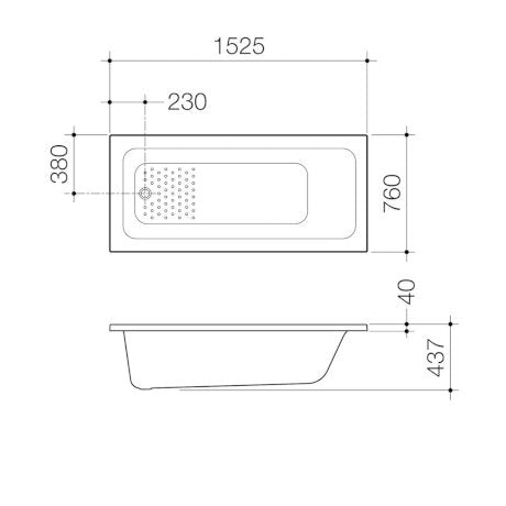Vivas 1525 Anti-Slip Bath
