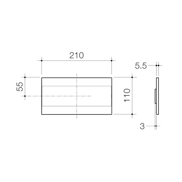 Invisi Series II Blank Access Panel Satin Chrome