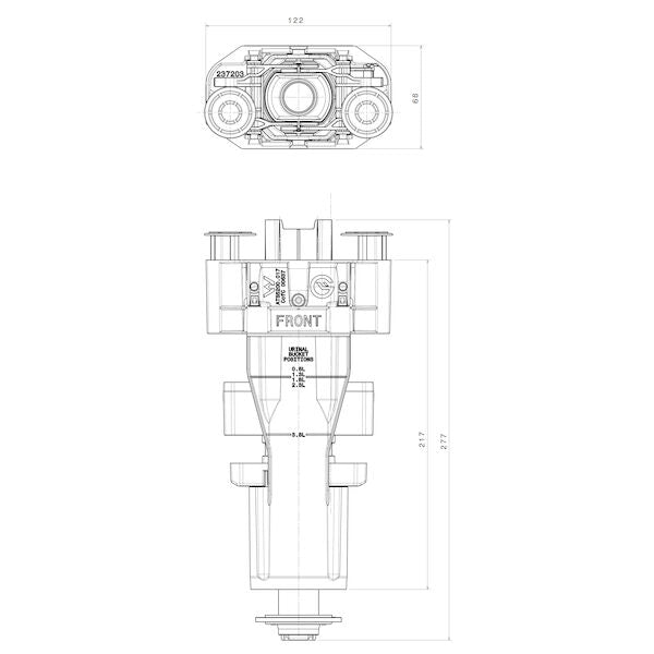 Caroma Invisi Series II 4.5/3L Outlet Valve Assembly | Part No. 237172
