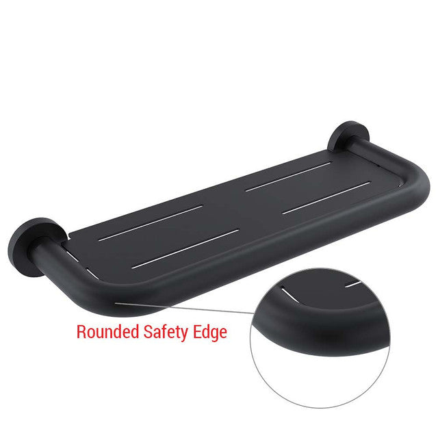 Comfort Stainless Steel Shelf Matte Black 350mm