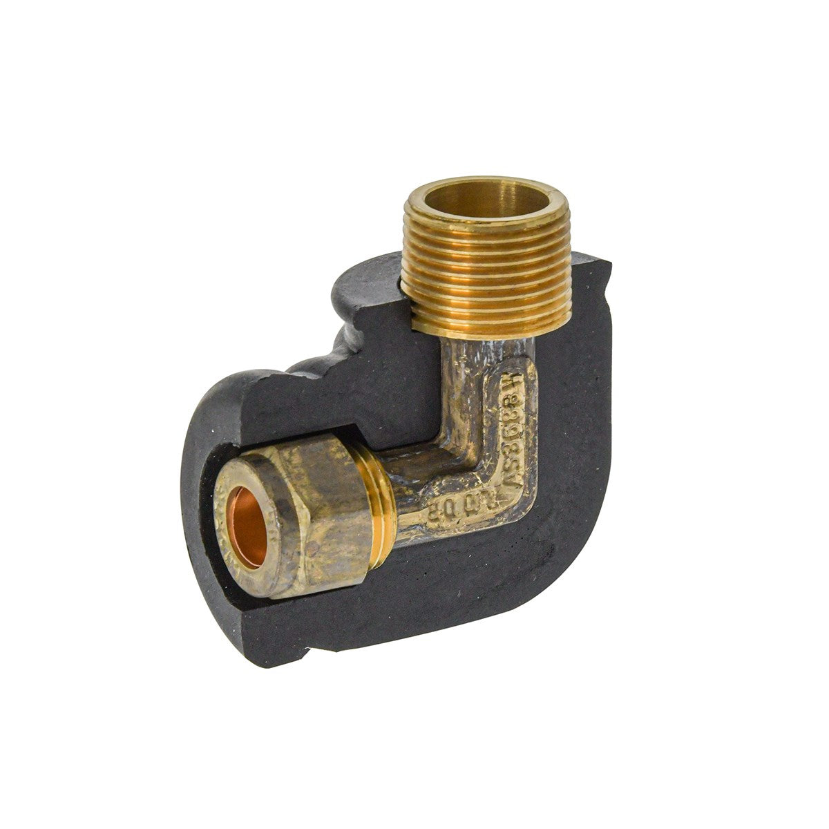 Hot Water Unit Elbow - Brass, 20mm OD x 12.77mm ID, Lead Free