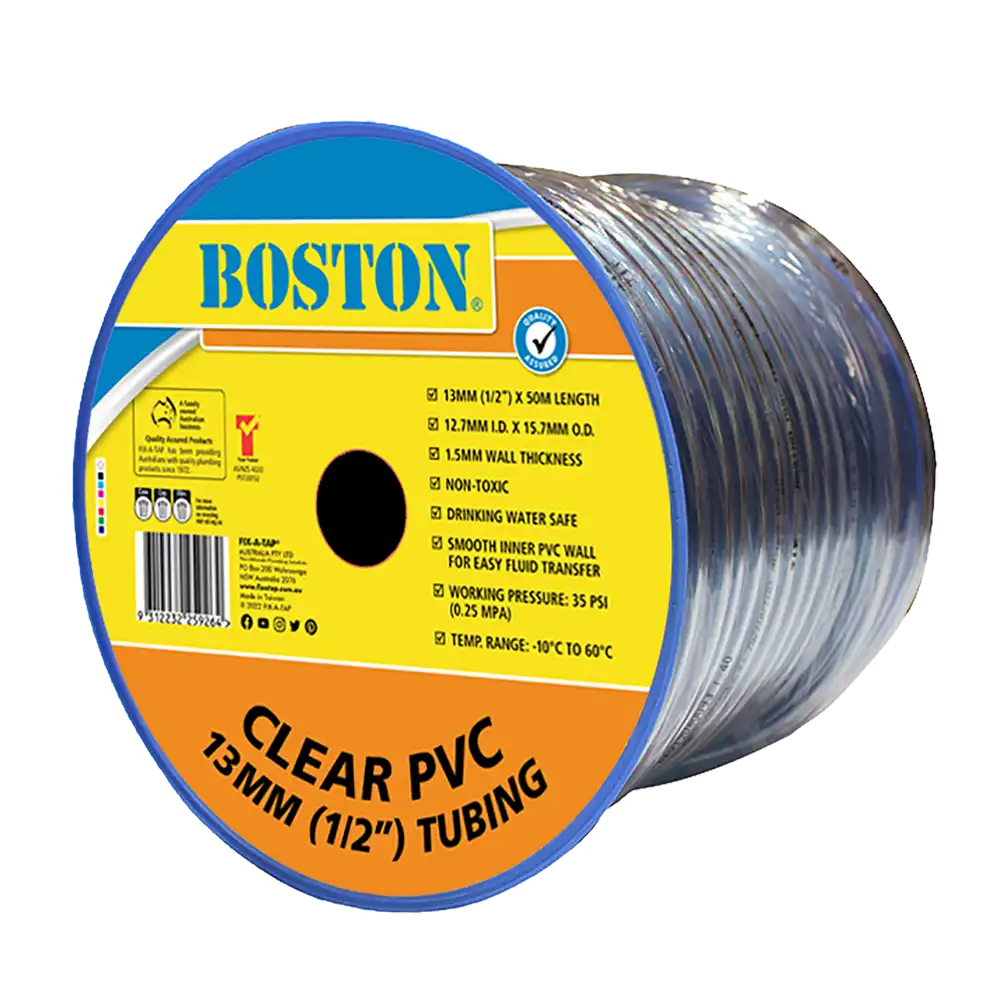 Clear PVC Tubing 13mm