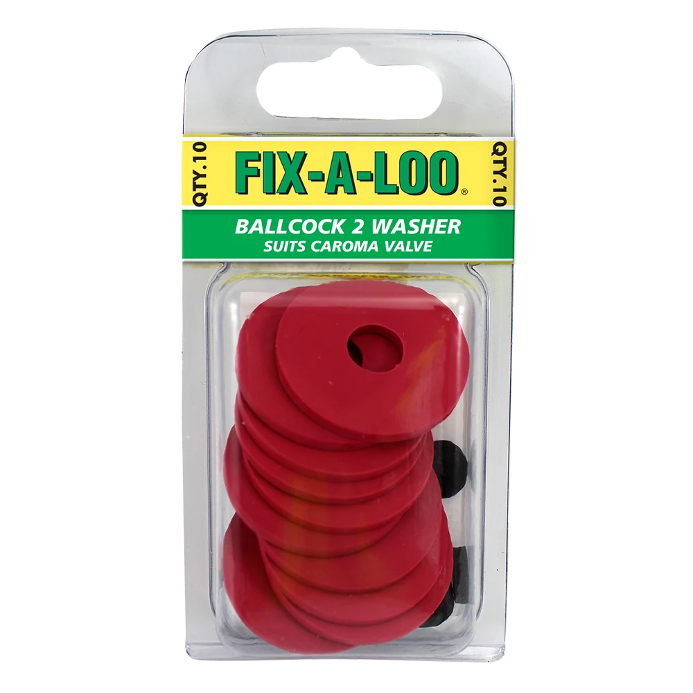 Ballcock Washer #2 – Red – Suits Caroma Cisterns 1995 to 2005 Pack of 10