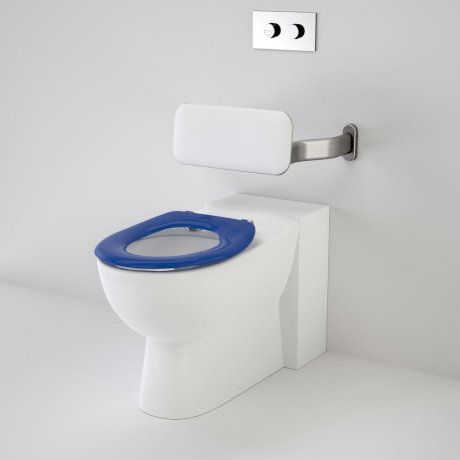 Leda Care Invisi Series II® Wall Faced Suite with Backrest and Caravelle Care Single Flap Seat - Sorrento Blue