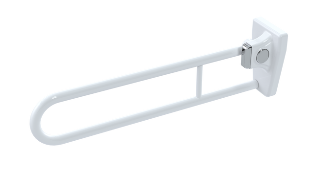 Tiltlock® 850mm Grab Rail Antimicrobial White Right Hand