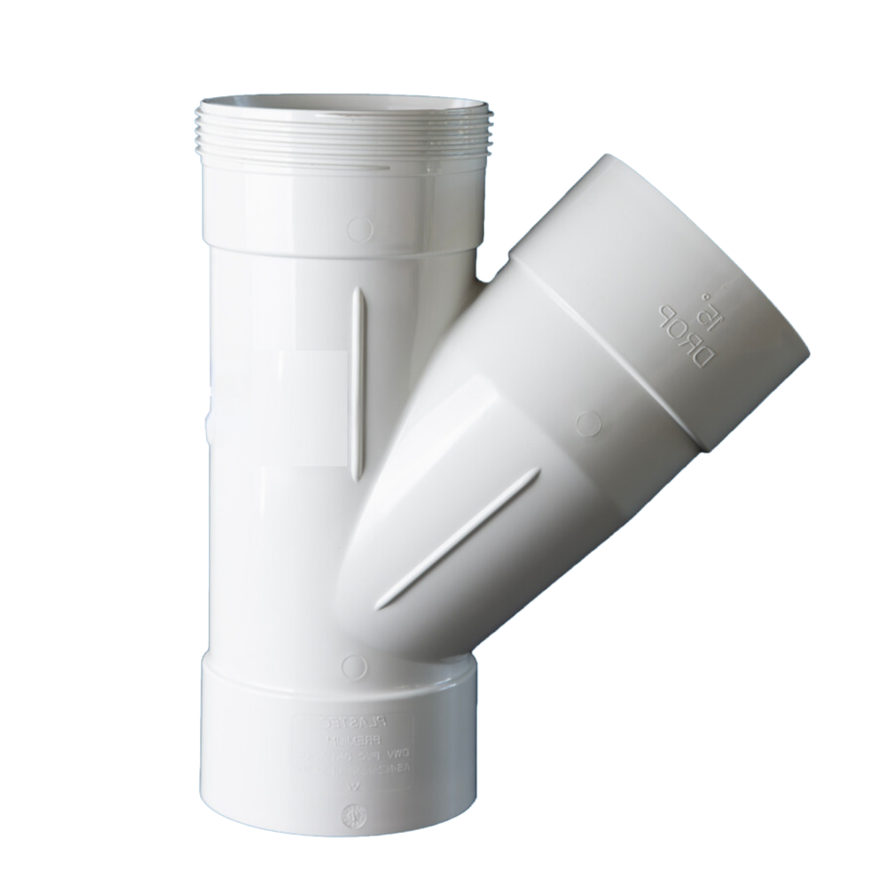 DWV Jumpdown Junction 100mm X 45 Deg X 15 Deg PVC