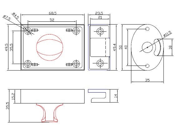 300_H Lock & Indicator Set - Concealed Fix