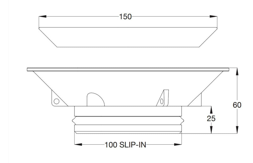 HeelGrate® Stainless Steel Floor Drain Vinyl Round 150 x 100 with Stainless Steel Body PVC/HDPE/CU S