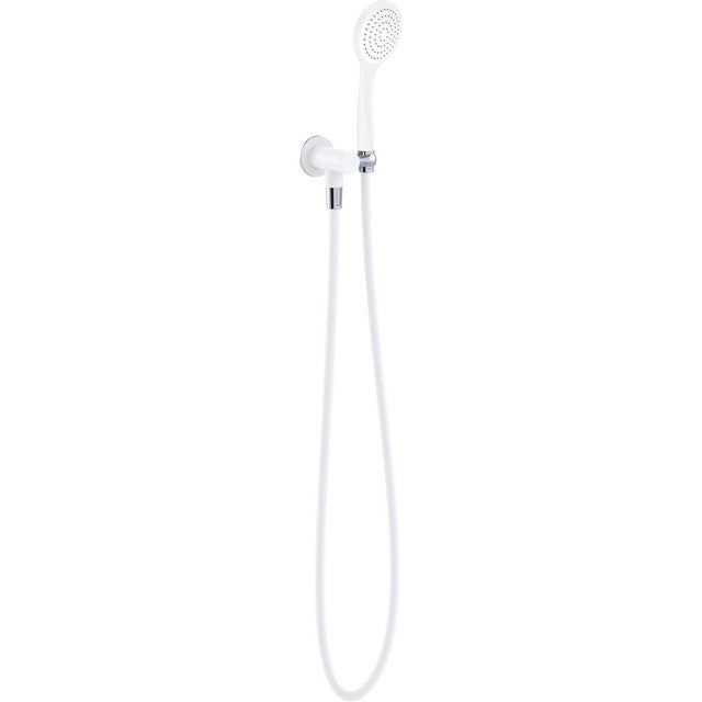 Handheld Shower Wall Outlet Bracket Kit White/Chrome Streamjet™ WELS 4 Star - 7.5L/min